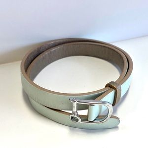 KEEP Collective Double Leather Wrap Mint/SteelGray